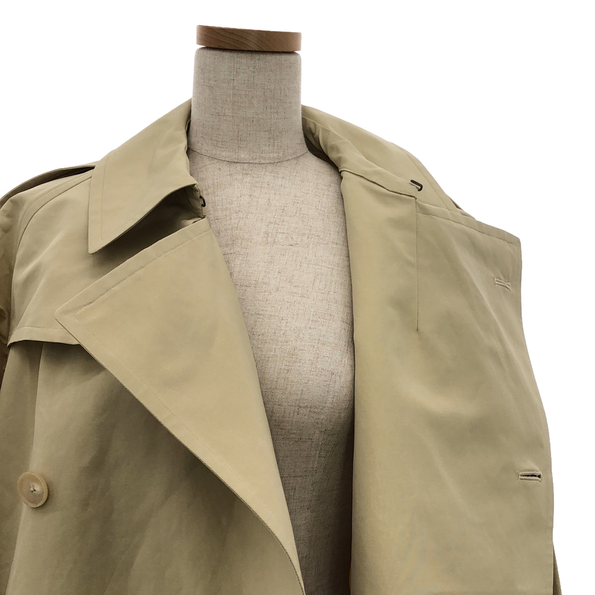 【신품】 AURALEE / 오라리 | 2023SS | EXCLUSIVE WASHI POLYESTER HIGH DENSITY CLOTH BIG TRENCH COAT 트렌치 코트 | 1 | 아이보리 베이지 | 여성