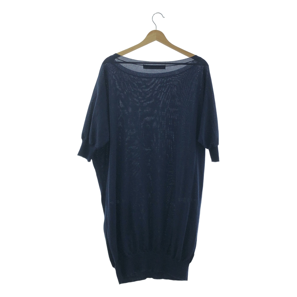 JUNYA WATANABE COMME des GARCONS / ジュンヤワタナベ | 2011SS | ウール ダブルポケット ロングニット ワンピース | ネイビー | レディース