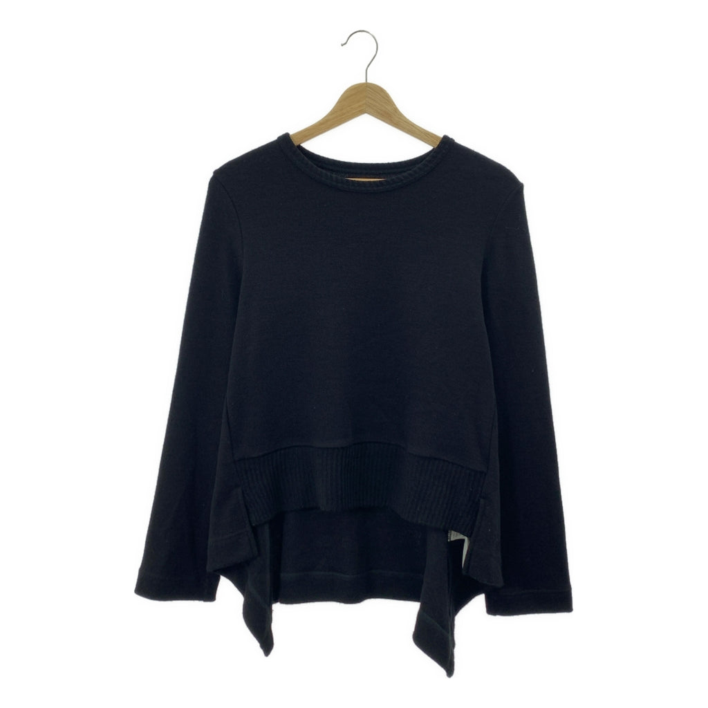 Yohji Yamamoto | 羊毛後擺喇叭圓領針織衫 | 3號 | 女款