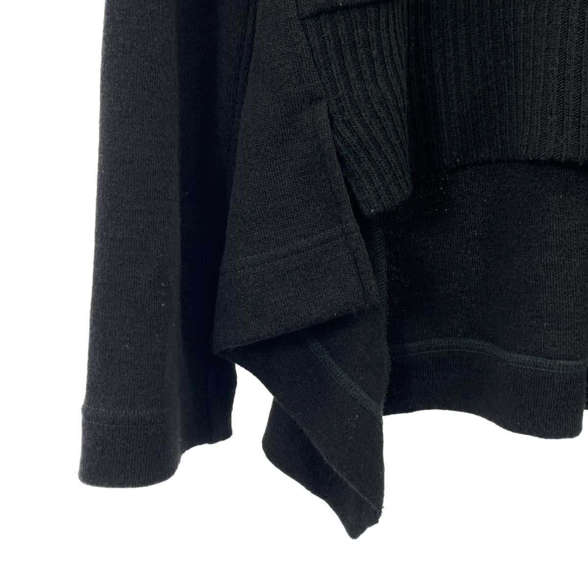 Yohji Yamamoto | 羊毛後擺喇叭圓領針織衫 | 3號 | 女款