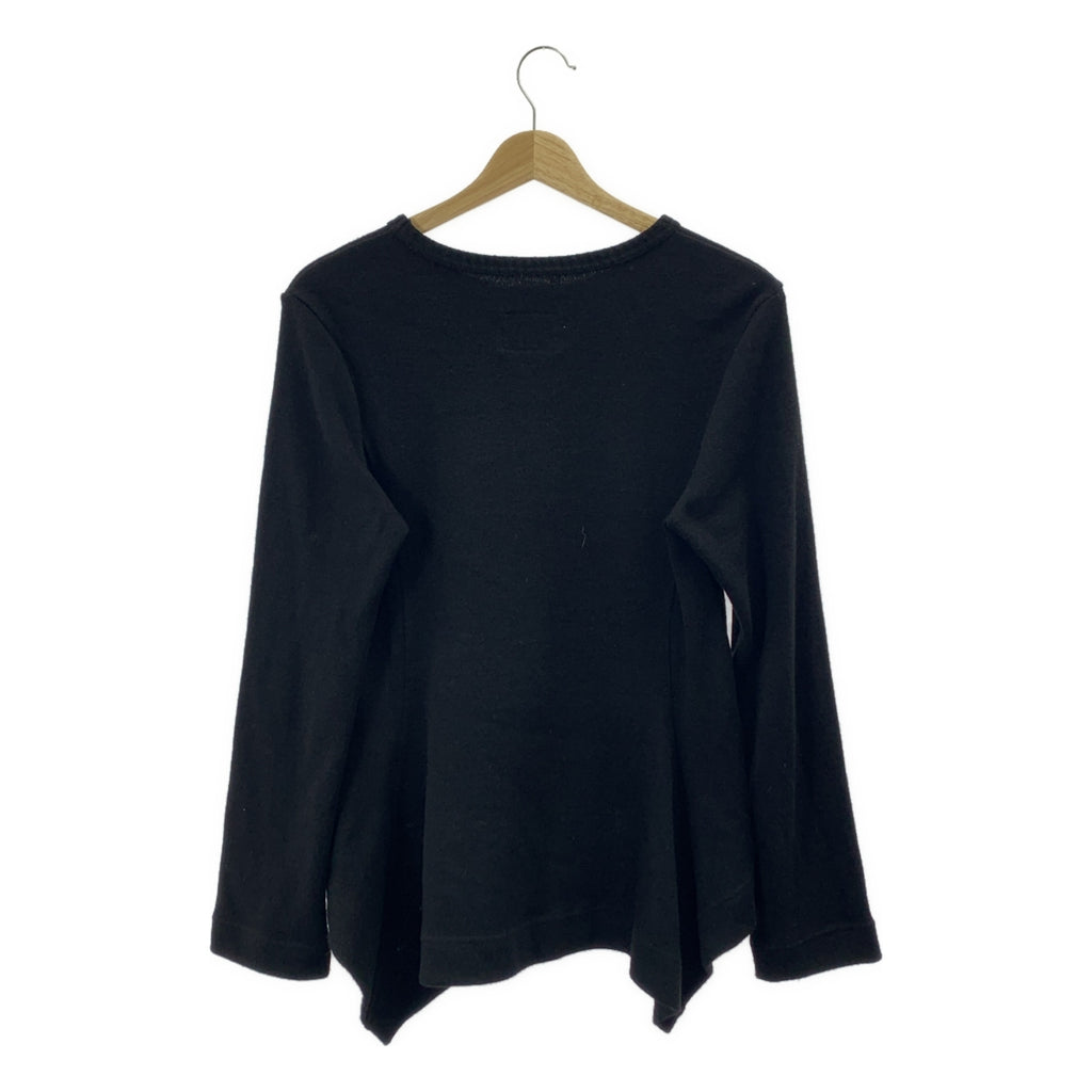 Yohji Yamamoto | 羊毛後擺喇叭圓領針織衫 | 3號 | 女款