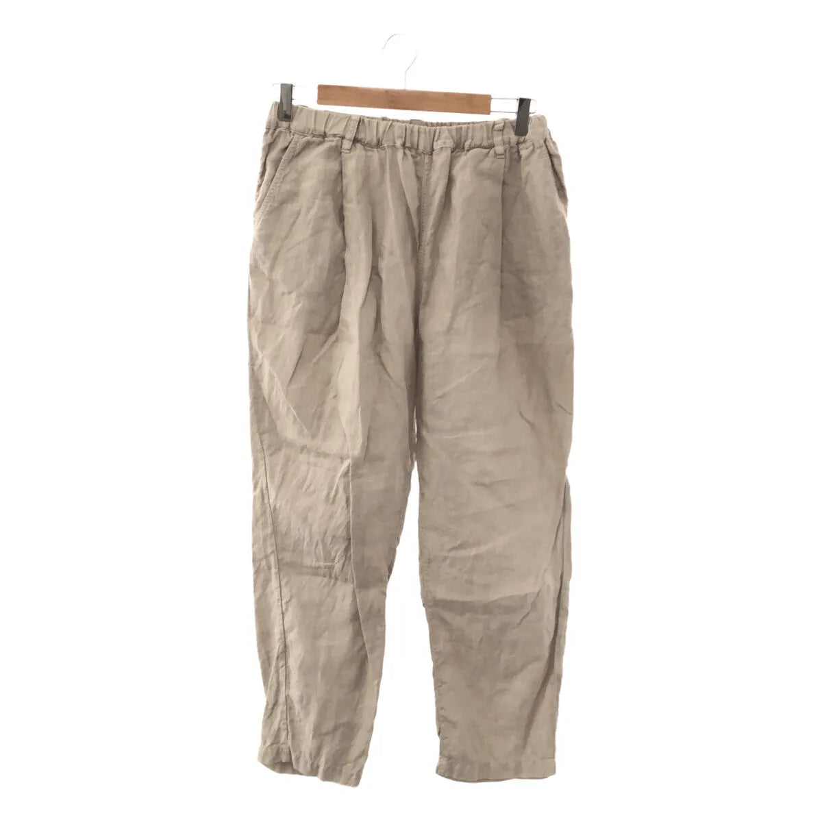 巢狀睡袍 / 巢狀睡袍 |亞麻休閒褲 | F |灰色米色|女性的