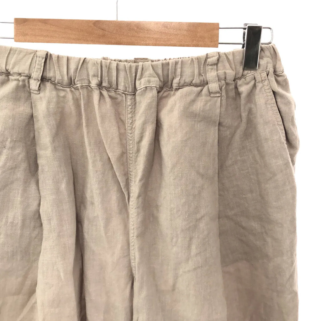 nest robe / ネストローブ | リネン タック イージーパンツ | F | グレーベージュ | レディース