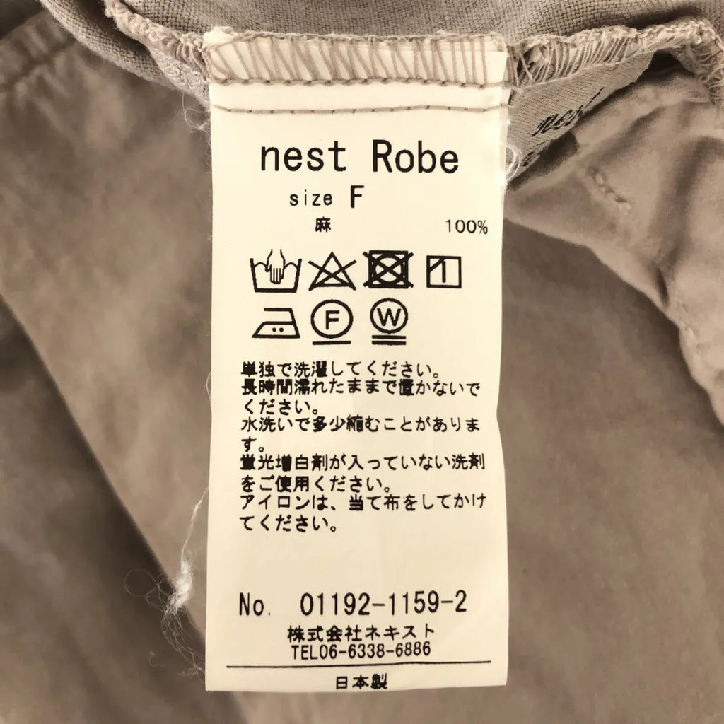 nest robe / ネストローブ | リネン タック イージーパンツ | F | グレーベージュ | レディース
