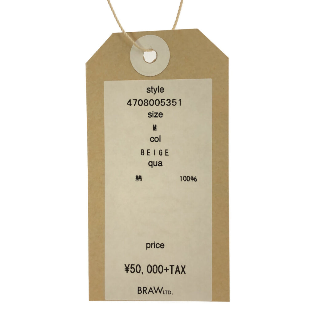 【신품】 NOWOS / 노워스 | Long gown 벨트 코튼 롱 가운 코트 | M | beige | 여성