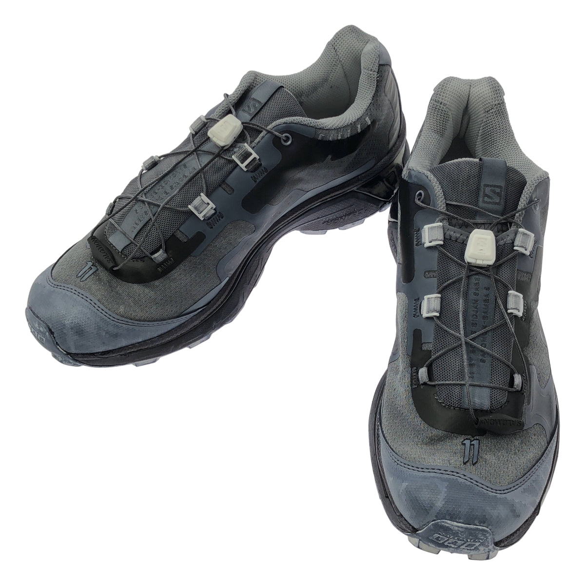 [近全新] 11 by Boris Bidjan Saberi | x Salomon Bamba5 低筒運動鞋 | 尺寸 28 | 淺灰色物體染色 | 男款