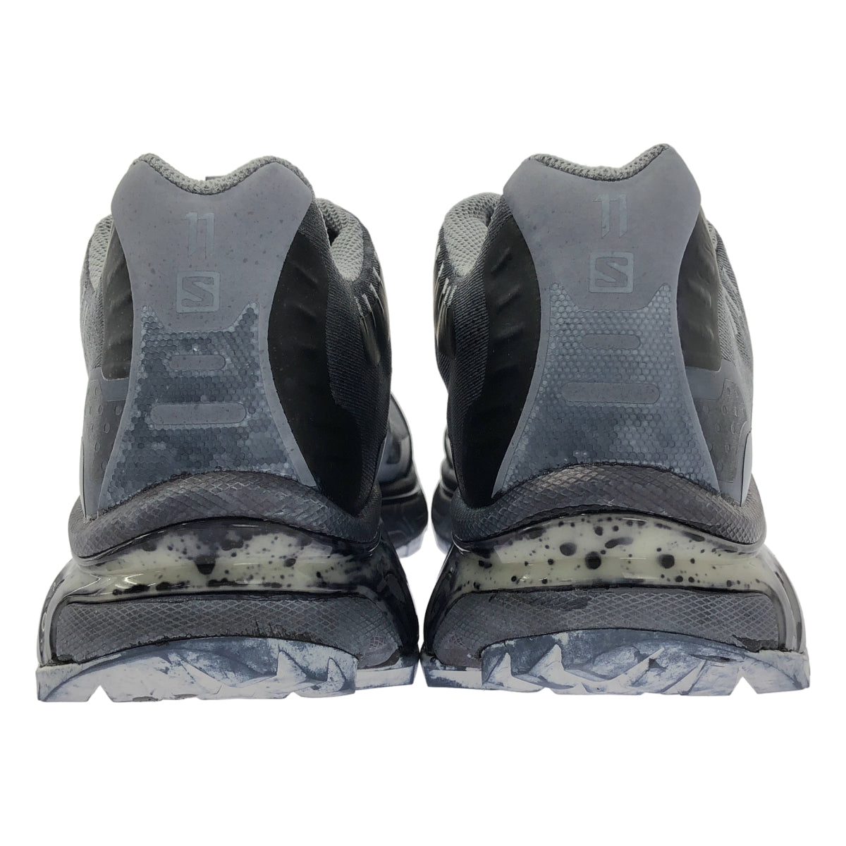 [近全新] 11 by Boris Bidjan Saberi | x Salomon Bamba5 低筒運動鞋 | 尺寸 28 | 淺灰色物體染色 | 男款