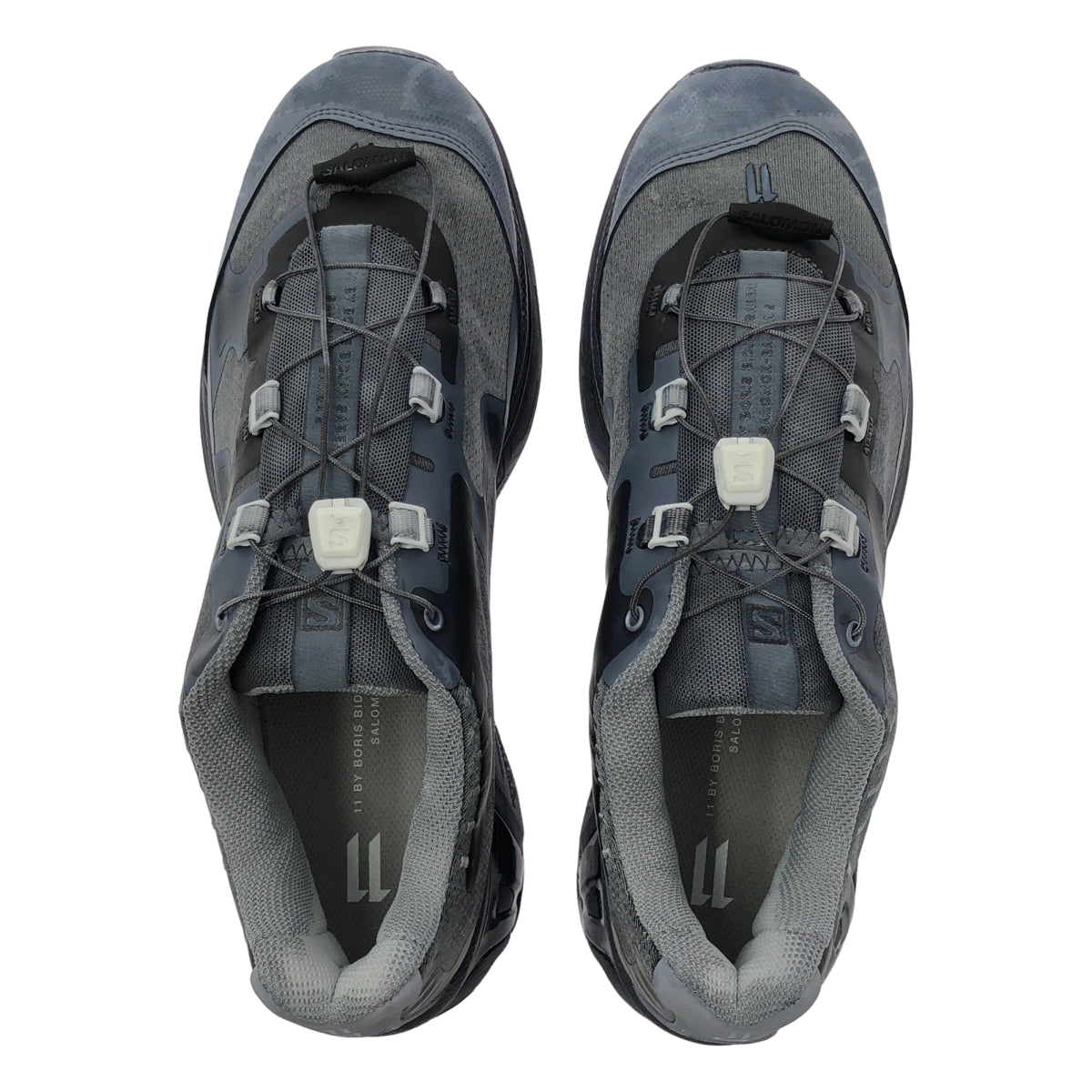 [近全新] 11 by Boris Bidjan Saberi | x Salomon Bamba5 低筒運動鞋 | 尺寸 28 | 淺灰色物體染色 | 男款