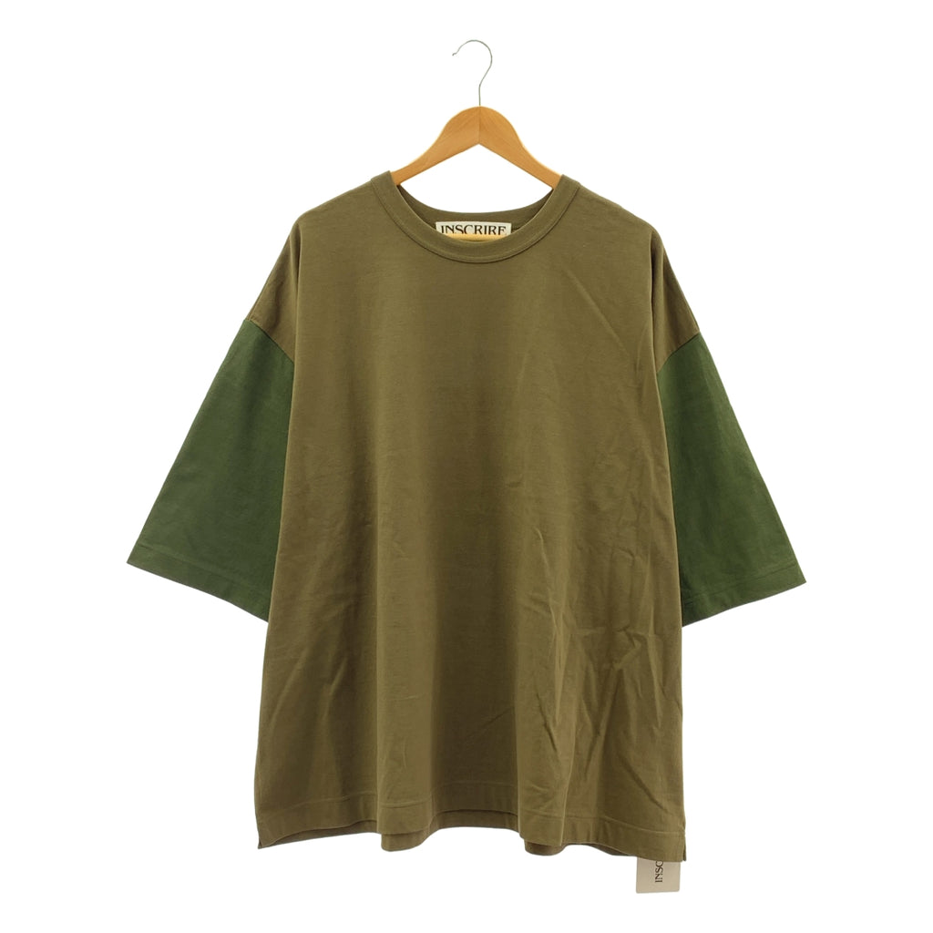 INSCRIRE / アンスクリア | バイカラー オーバーシルエット Tシャツ カットソー | 44 |