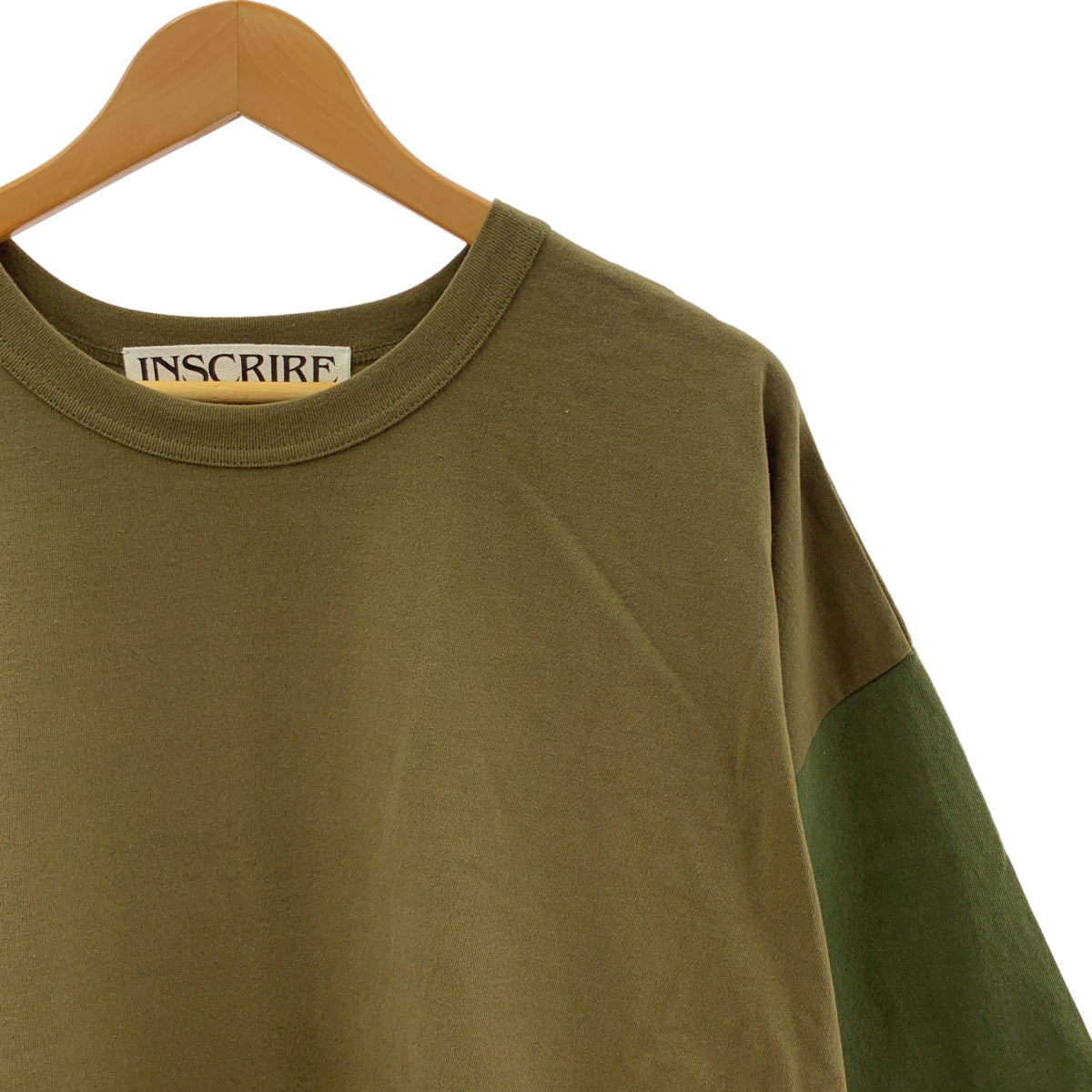 INSCRIRE / アンスクリア | バイカラー オーバーシルエット Tシャツ カットソー | 44 |