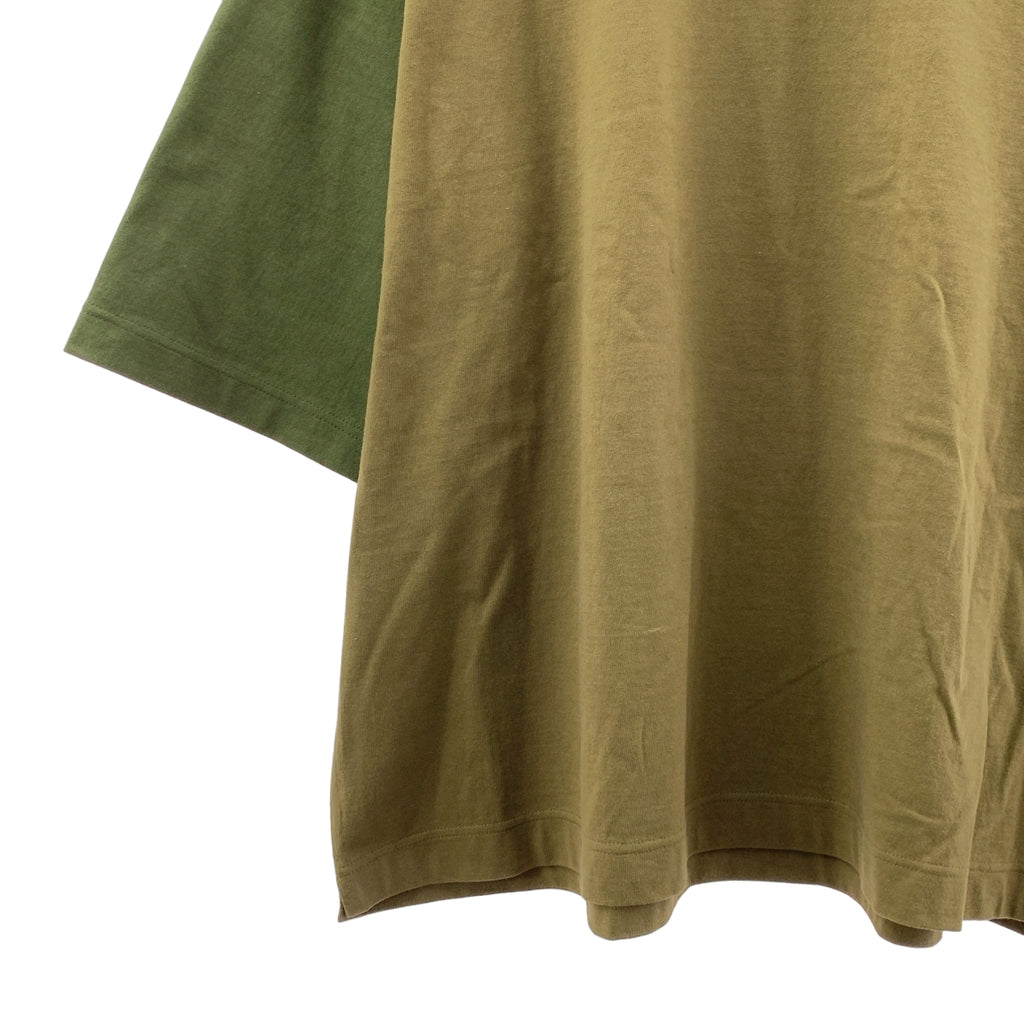 INSCRIRE / アンスクリア | バイカラー オーバーシルエット Tシャツ カットソー | 44 |