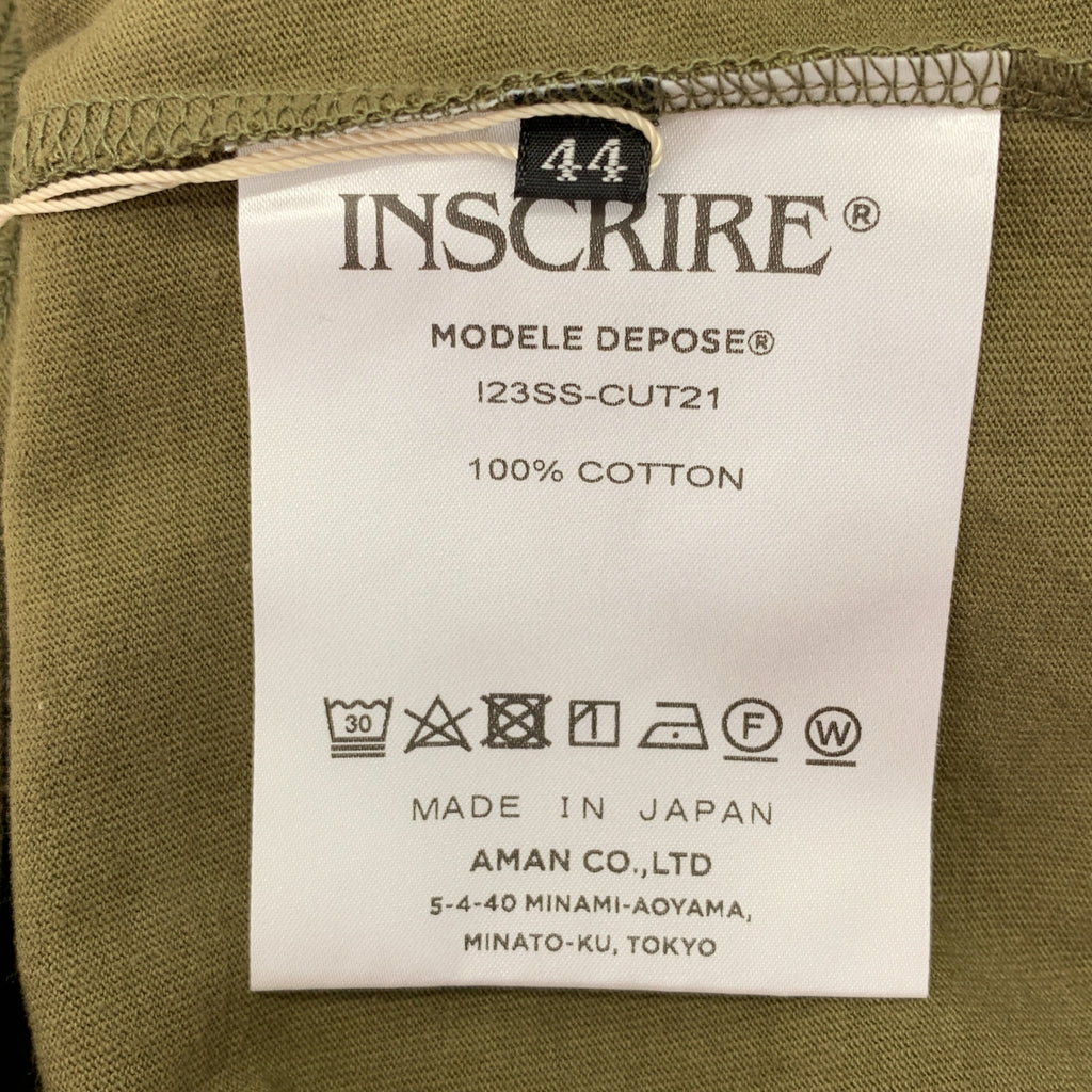 INSCRIRE / アンスクリア | バイカラー オーバーシルエット Tシャツ カットソー | 44 |