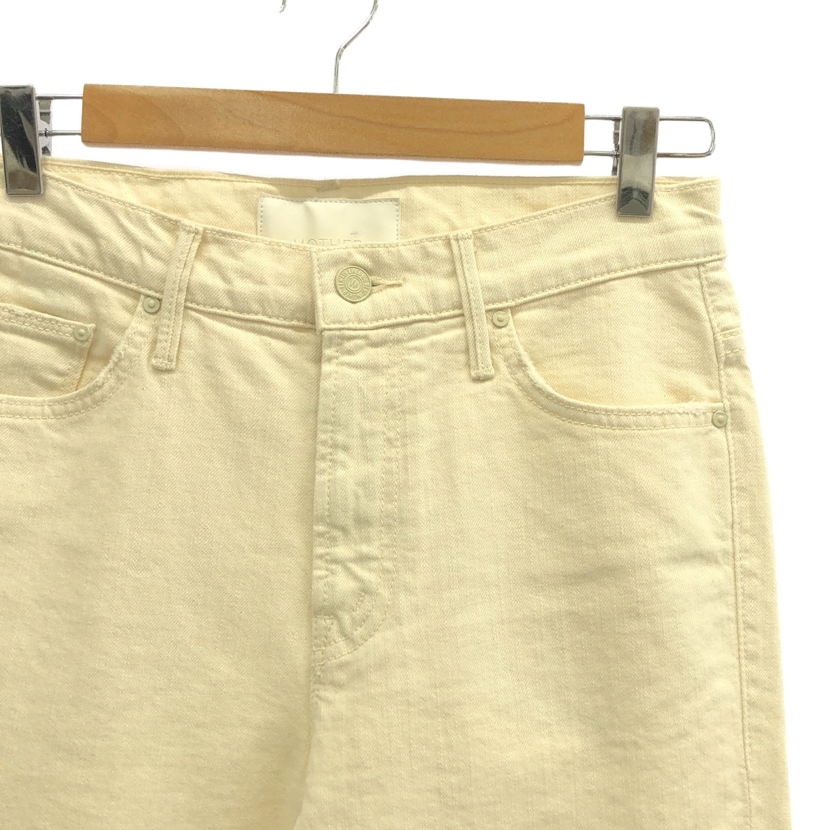 【美品】  MOTHER / マザー | Deuxieme Classe 取扱い NATURAL INSIDER CROP デニムパンツ | 27 | ホワイト | レディース