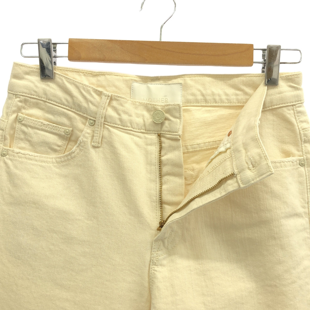 【美品】  MOTHER / マザー | Deuxieme Classe 取扱い NATURAL INSIDER CROP デニムパンツ | 27 | ホワイト | レディース