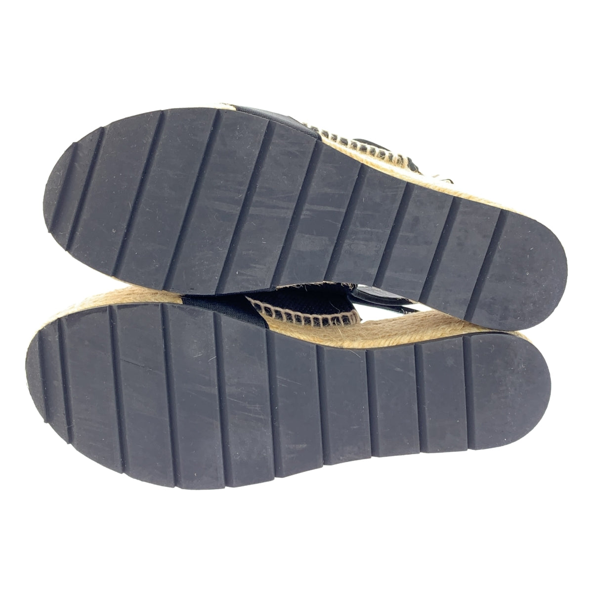 BALENCIAGA / バレンシアガ | レザー スリングバック エスパドリーユ ウェッジソールサンダル | 37 | レディース