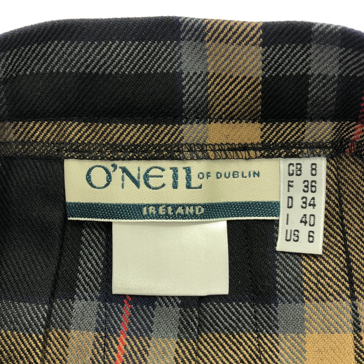 O'NEIL OF DUBLIN / 오닐 오브 더블린 | 체크 랩 플리츠 스커트 | US6 | 멀티 컬러 | 여성