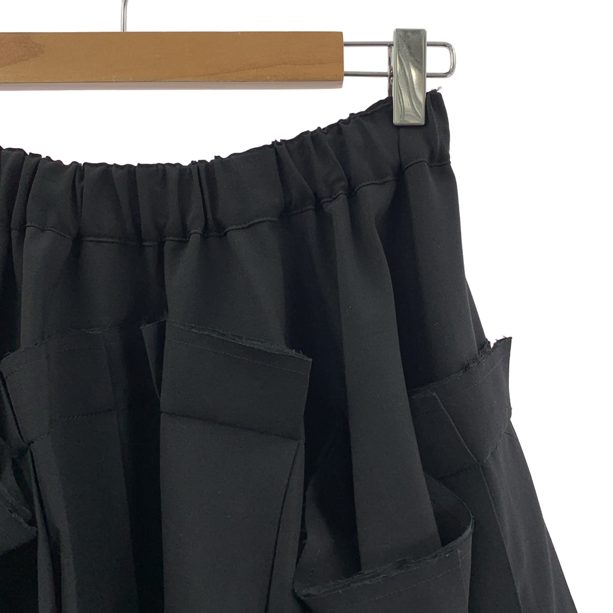 COMME des GARÇONS | 2025春夏 | 重構羊毛褶襉拼接寬鬆半身裙 | XS碼 | 女款