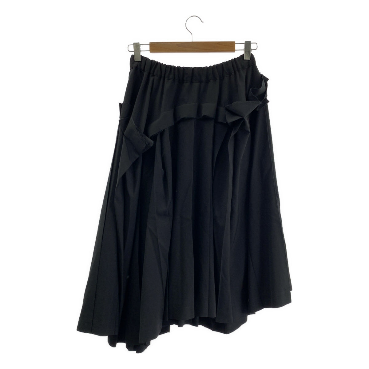 COMME des GARÇONS | 2025春夏 | 重構羊毛褶襉拼接寬鬆半身裙 | XS碼 | 女款