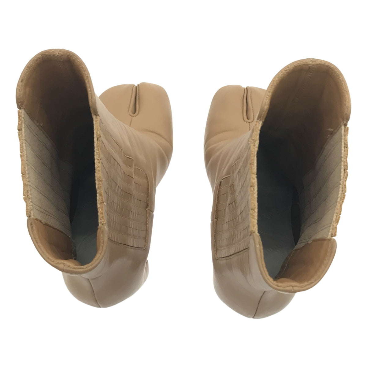 Maison Margiela / メゾンマルジェラ | Tabi タビ サイドゴア クレープソール ヒール ショートブーツ | 35 | ベージュ | レディース