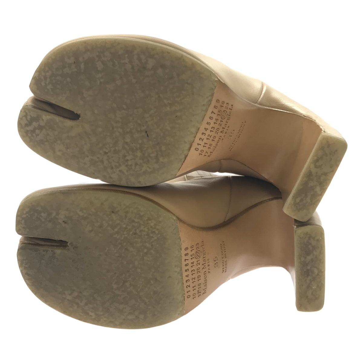 Maison Margiela / メゾンマルジェラ | Tabi タビ サイドゴア クレープソール ヒール ショートブーツ | 35 | ベージュ | レディース