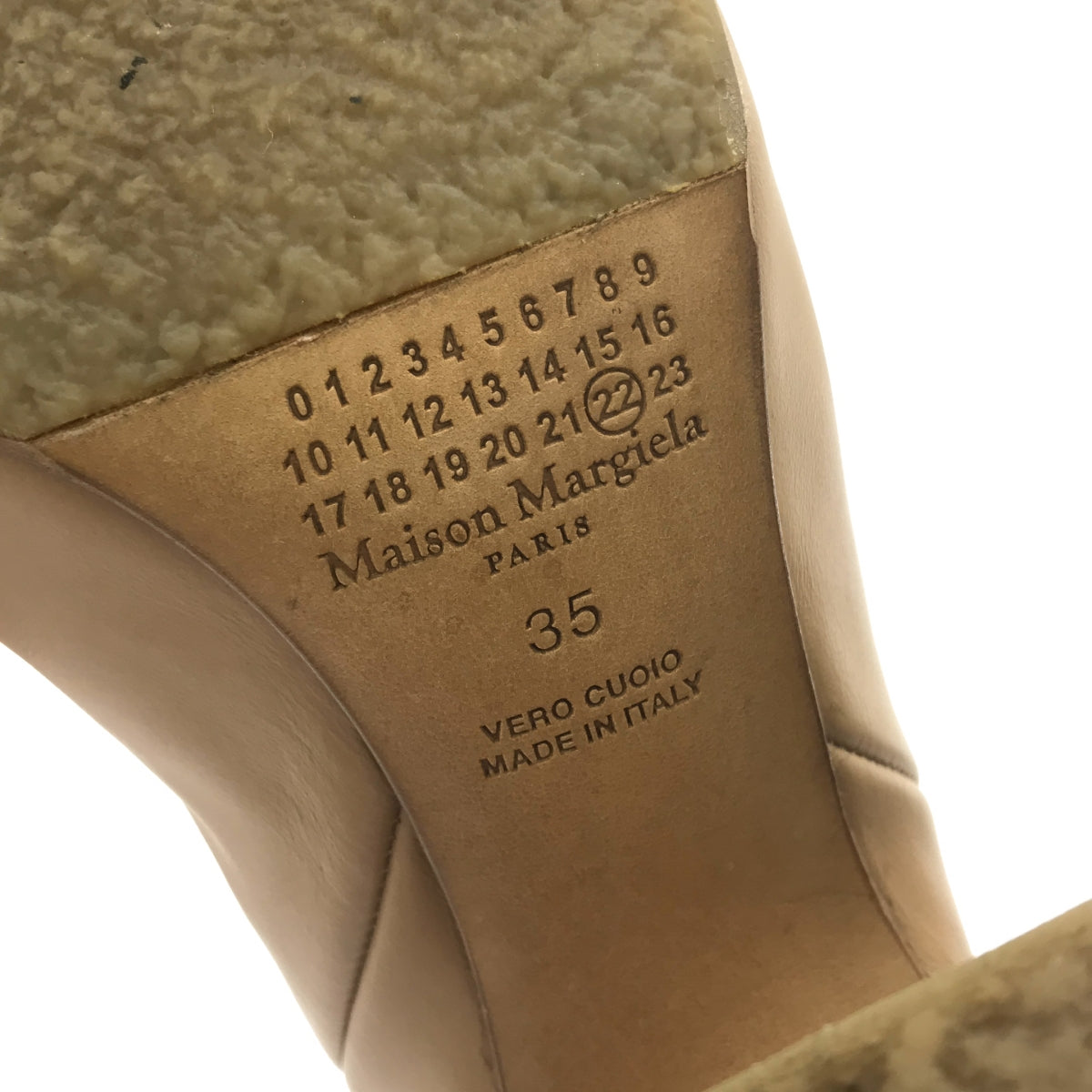 Maison Margiela / メゾンマルジェラ | Tabi タビ サイドゴア クレープソール ヒール ショートブーツ | 35 | ベージュ | レディース