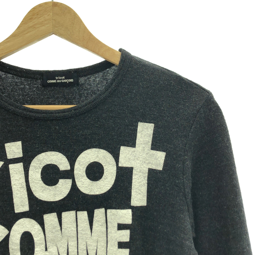 COMME des GARÇONS | 經編布料2002 秋冬 |羊毛標誌印花針織上衣| SHOPBOP黑色|女性的