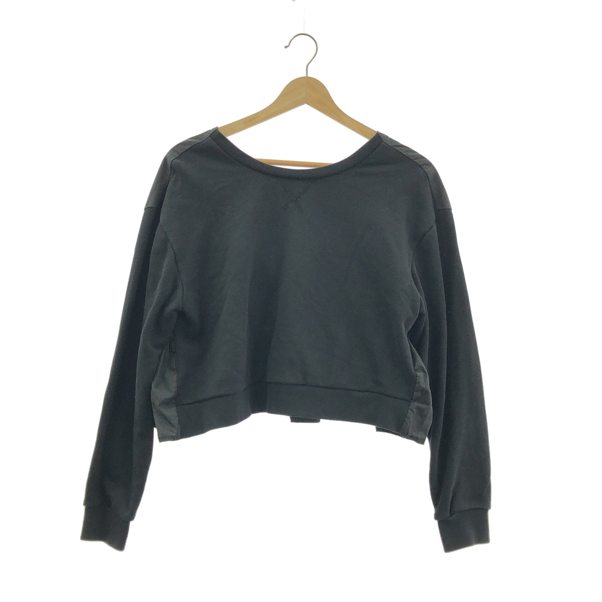 3.1 Phillip Lim / スリーワンフィリップリム | 異素材 バック リボン ギャザー トップス | S | ブラック | レディース