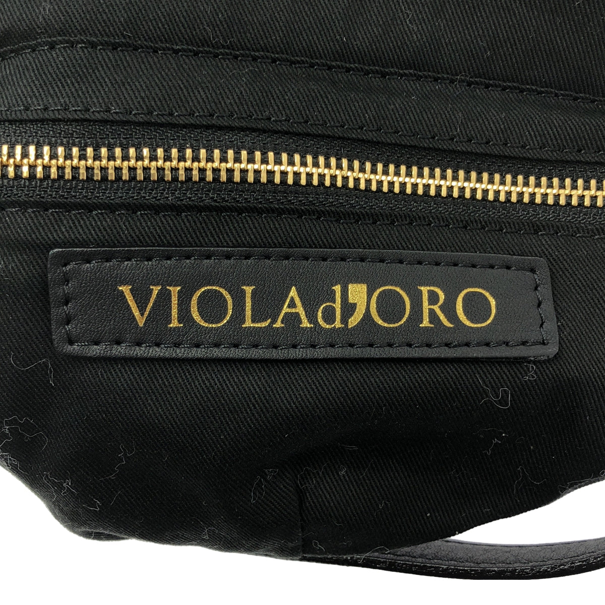 【美品】  VIOLAd'ORO / ヴィオラドーロ | エコファー 2way ハンド ショルダーバッグ | ブラウン/ブラック | レディース