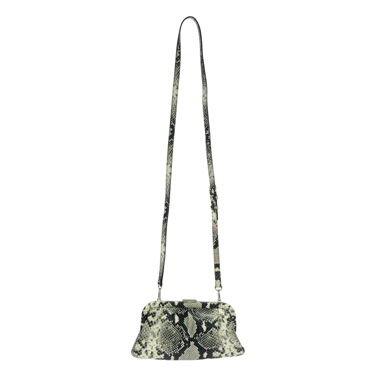 BALENCIAGA / バレンシアガ | Cloud XS Calfskin Python Effect クラウドXS パイソン柄 レザー がま口 クラッチバッグ |