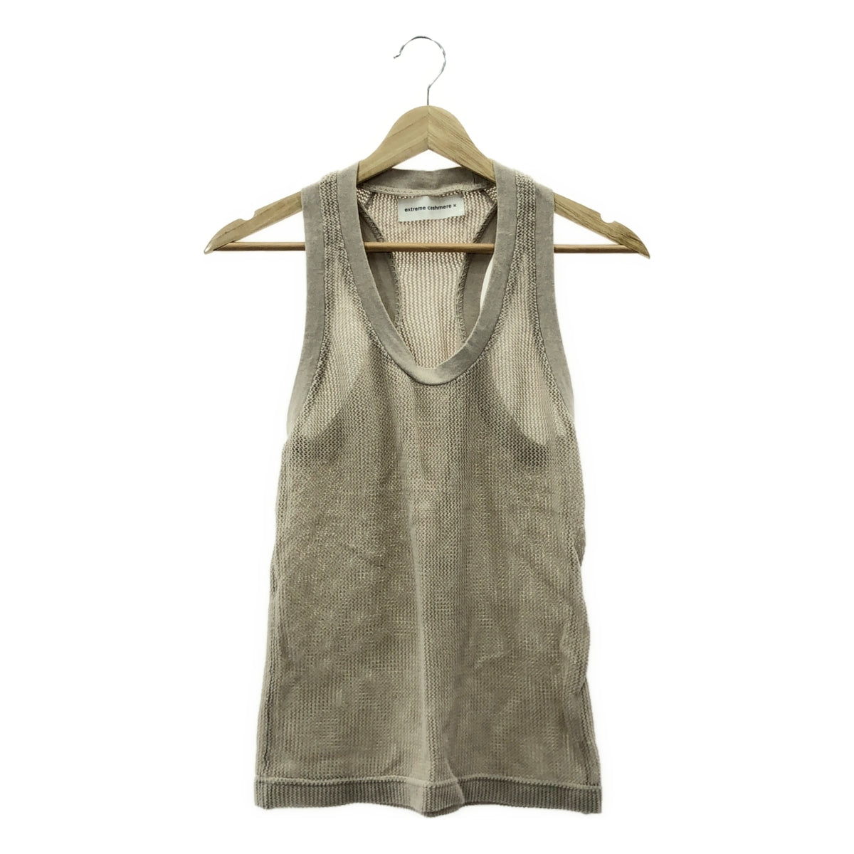 極致羊絨 |針織背心與剪裁縫製上衣 |米色 |女性的