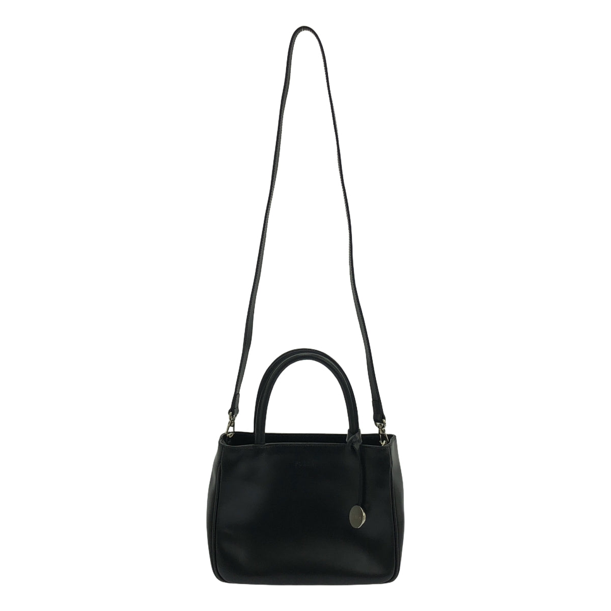 FURLA / 훌라 | 로고 가죽 2WAY 숄더 핸드백 | 블랙 | 여성