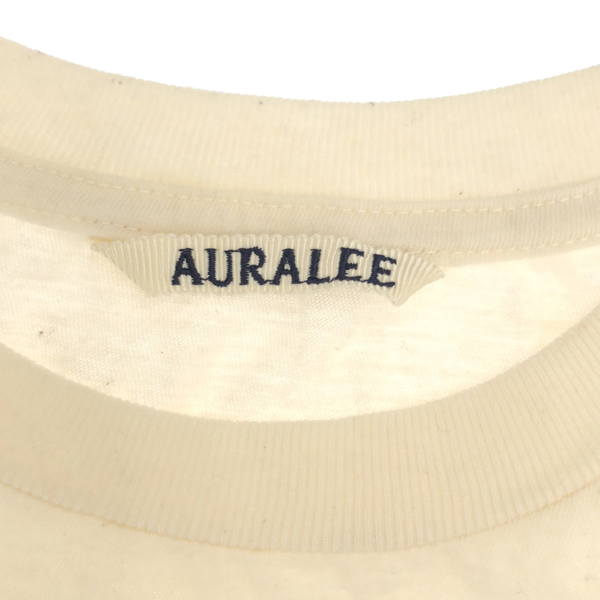 【美品】  AURALEE / オーラリー | HARD TWIST COTTON CASHIMELE ロングスリーブ Tシャツ | 0 | ホワイト | レディース