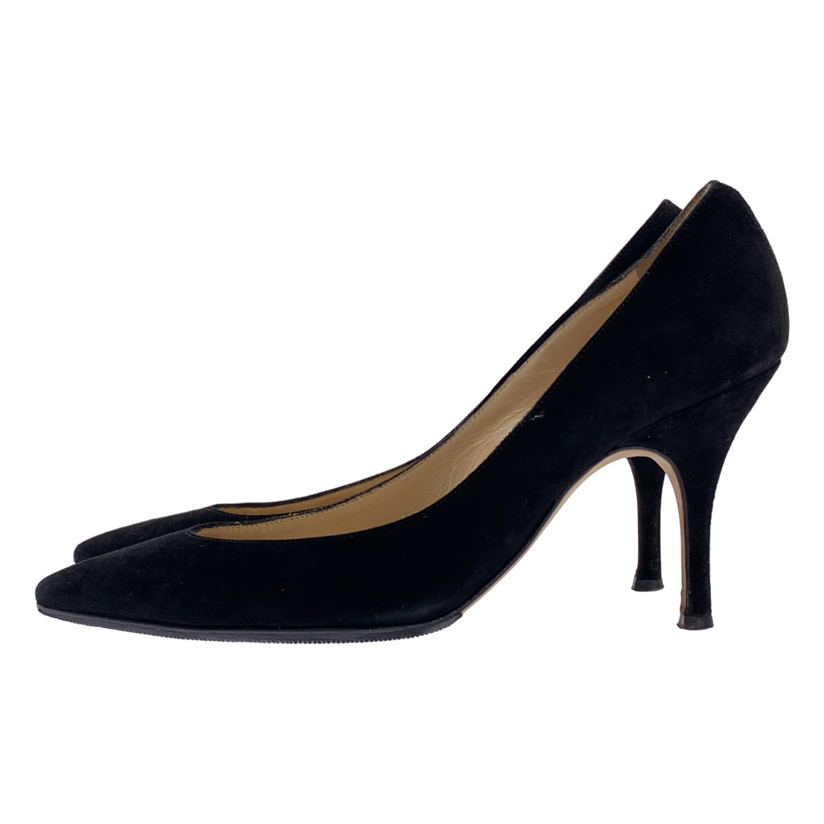 MANOLO BLAHNIK / マノロブラニク | スエードレザー ポインテッドトゥ ヒール パンプス | 34 1/2 | レディース