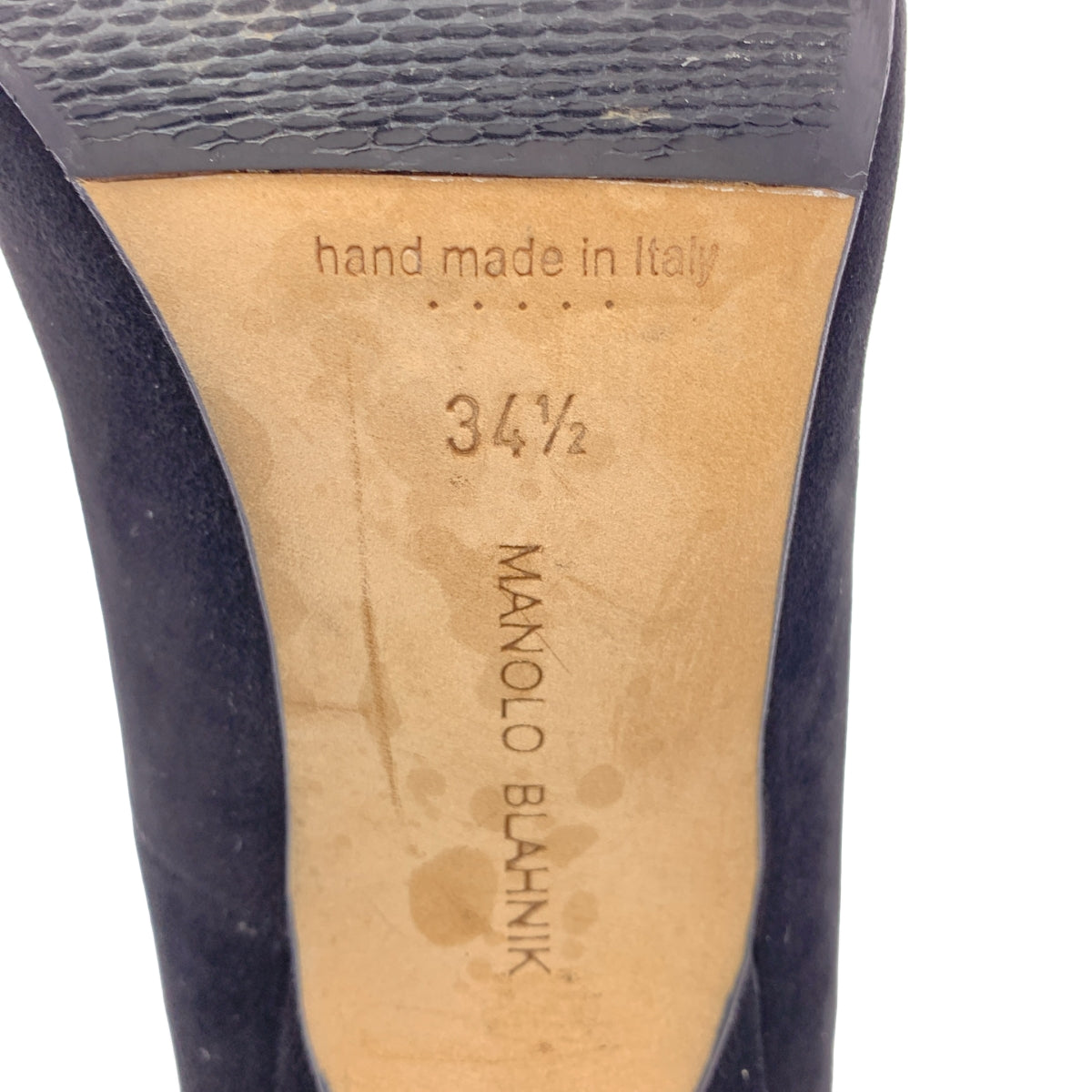 MANOLO BLAHNIK / マノロブラニク | スエードレザー ポインテッドトゥ ヒール パンプス | 34 1/2 | ブラック | レディース