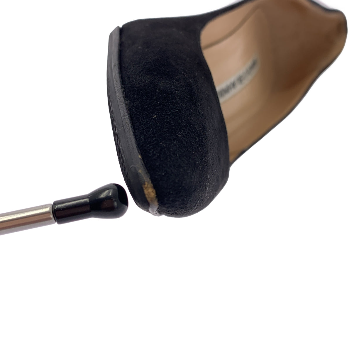 MANOLO BLAHNIK / マノロブラニク | スエードレザー ポインテッドトゥ ヒール パンプス | 34 1/2 | ブラック | レディース