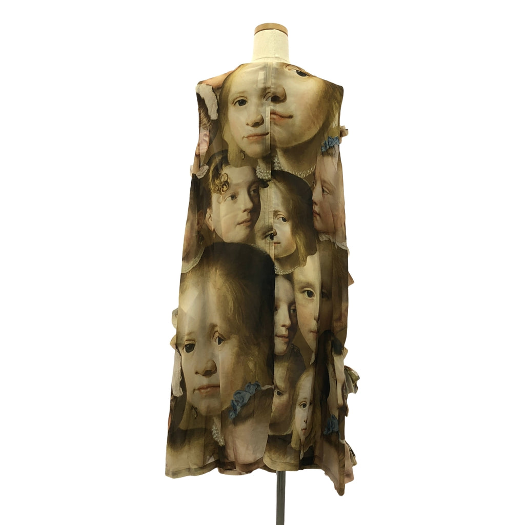 [品相完好] COMME des GARCONS | 2024SS |聚酯臉部全身印花蝴蝶結裝飾洋裝 連身衣 / 有襯裡 | M |多色 |女性的