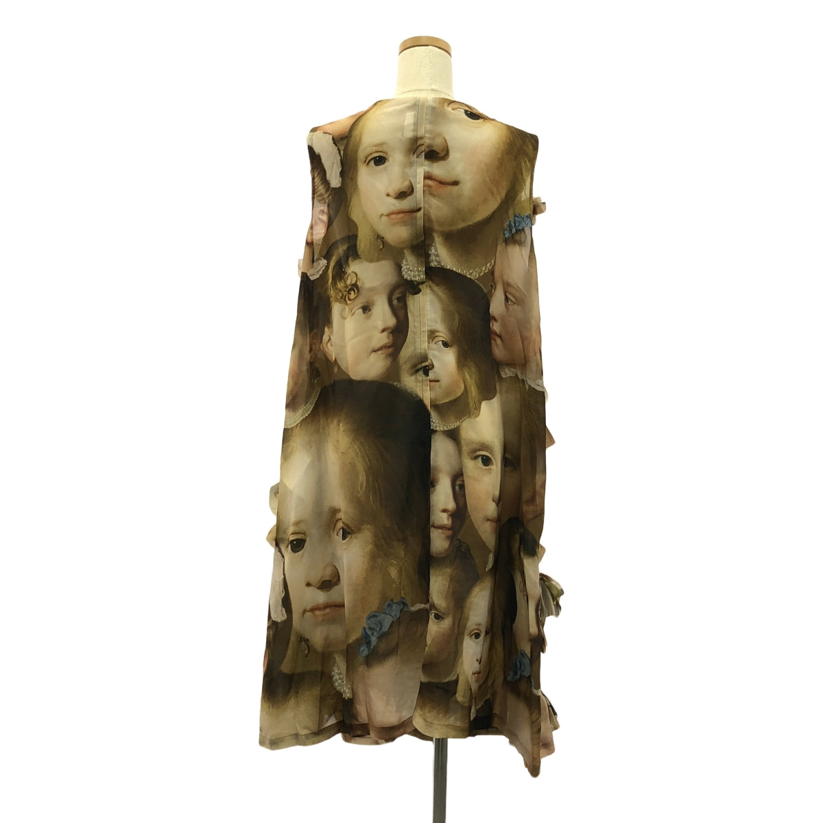 [品相完好] COMME des GARCONS | 2024SS |聚酯臉部全身印花蝴蝶結裝飾洋裝 連身衣 / 有襯裡 | M |多色 |女性的