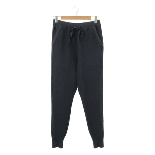 The Viridi-Anne / The Viridian Viridian | 14g mix yarn pants / Cotton knit drawstring easy pants | 1 | Black | Men's