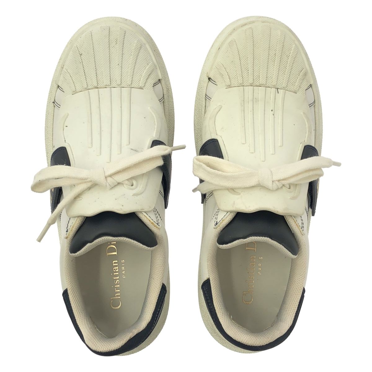 Dior■ディオール ロゴ レースアップスニーカー 黒 Christian Dior / クリスチャンディオール | レザー ロゴ レース