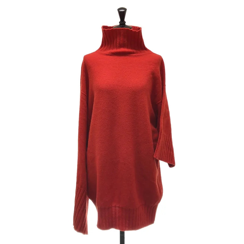 ISSEY MIYAKE / 三宅一生 | 2025AW | 羊毛不對稱高領針織衫 | 2 | 女款