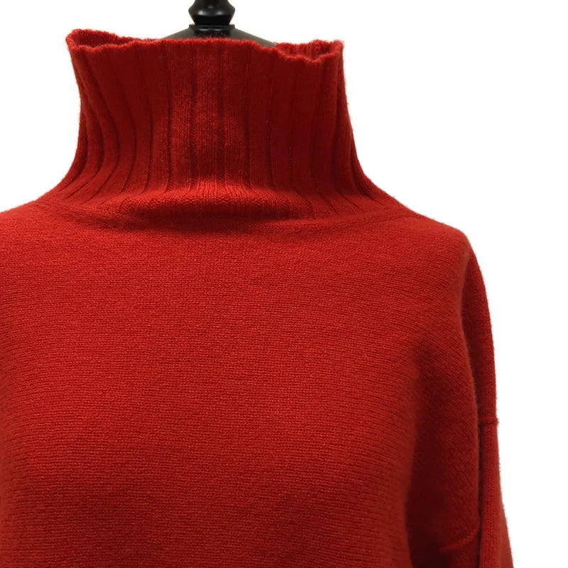 ISSEY MIYAKE / 三宅一生 | 2025AW | 羊毛不對稱高領針織衫 | 2 | 女款