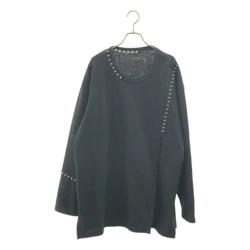 S'YTE YOHJI YAMAMOTO / サイトヨウジヤマモト | 2024AW | AIRY JERSEY BLIND STITCH LAYERED LONG-SLEEVE T-SHIRT / ウール ステッチ レイヤード ニット | 3 | メンズ