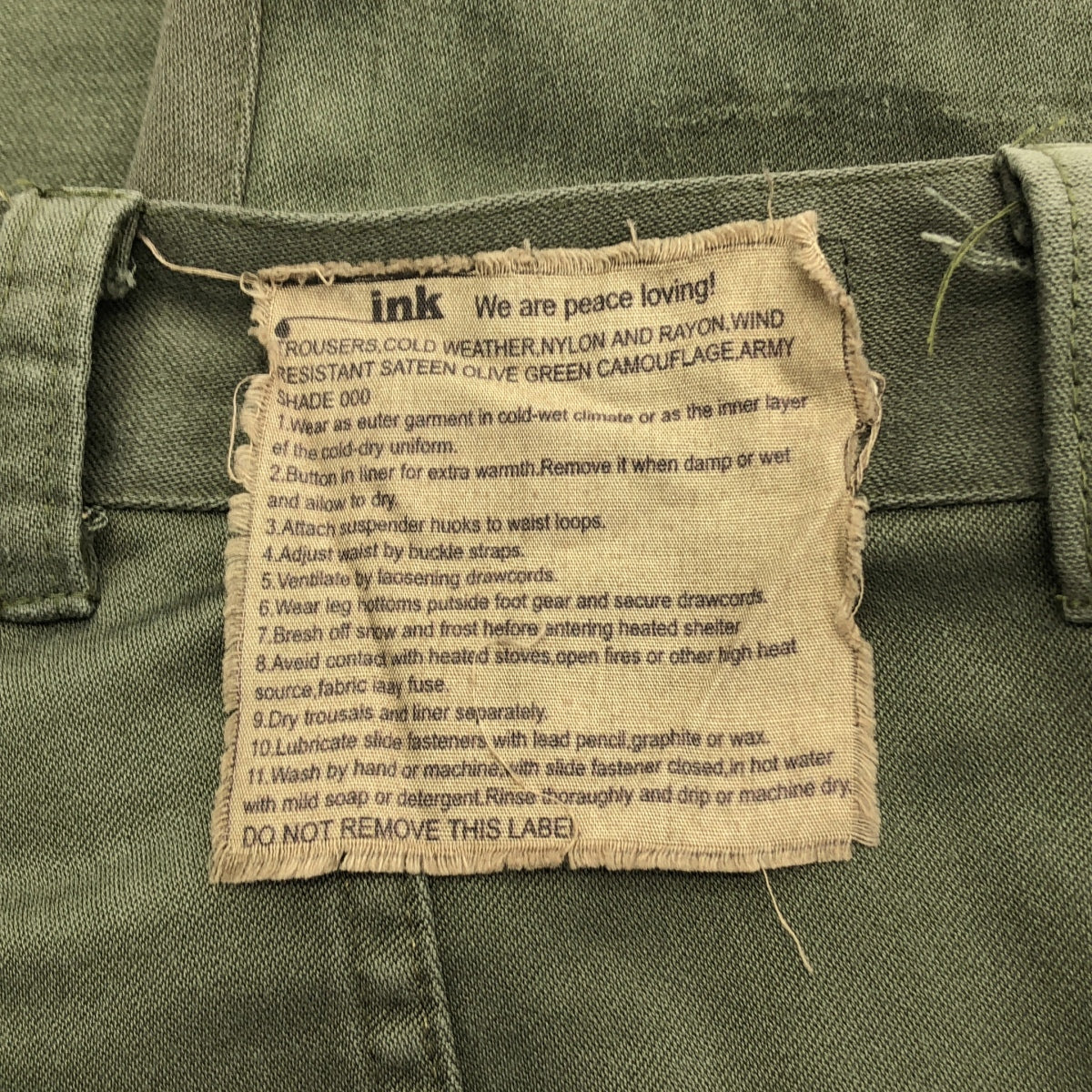 ink  / インク | パッチワーク ミリタリーパンツ | カーキ | メンズ