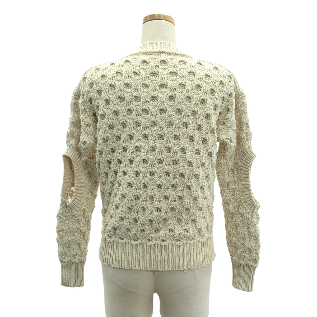 【美品】  STELLA McCARTNEY / ステラマッカートニー | Vネック ローゲージ コットンニット | 36 | アイボリー | レディース