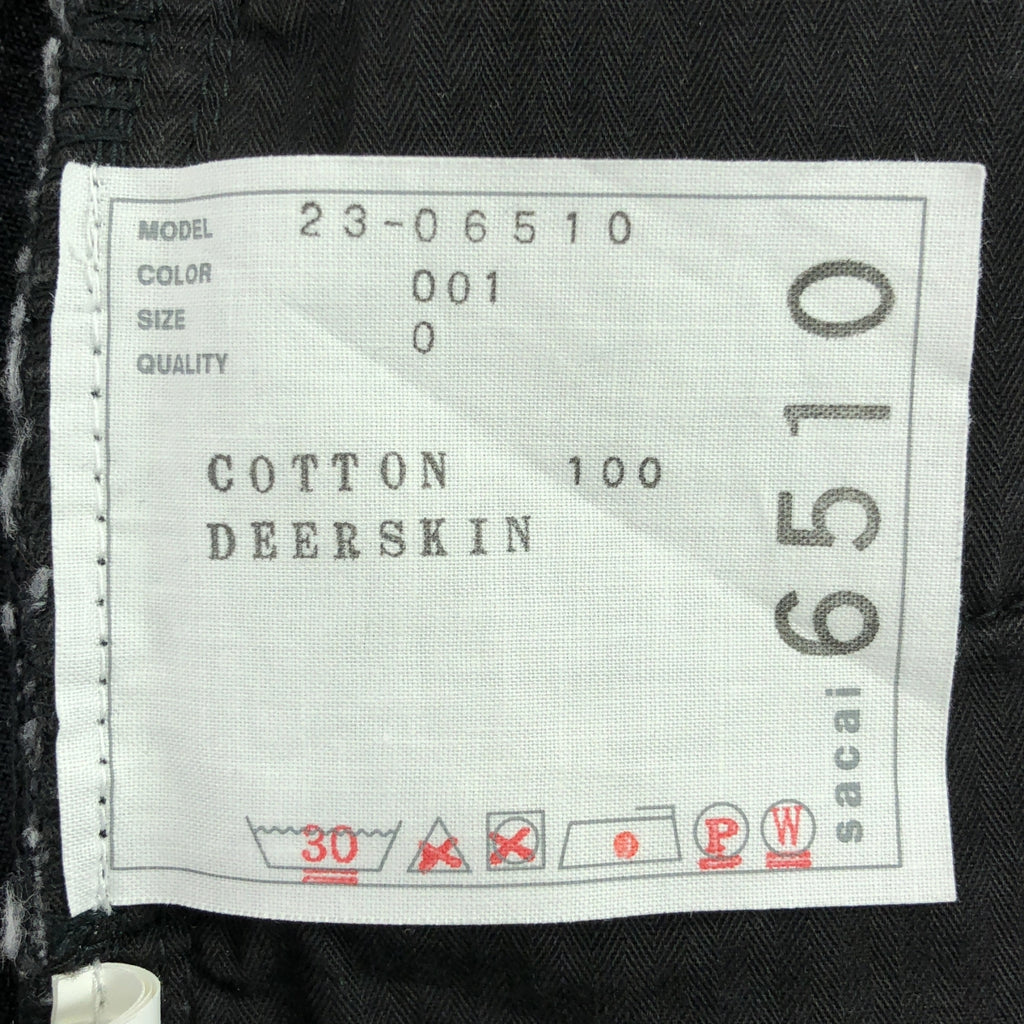 sacai / 사카이 | 2023SS | Boot Cut Denim Pants 부츠 컷 데님 팬츠 | 0 | 블랙 | 여성