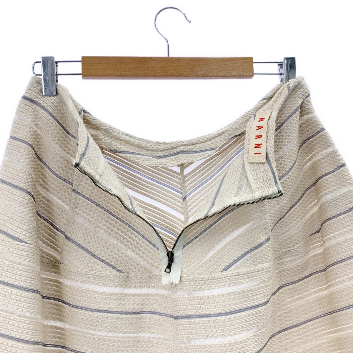 MARNI / マルニ | コットン シルク バックジップ スカート | 42 | レディース
