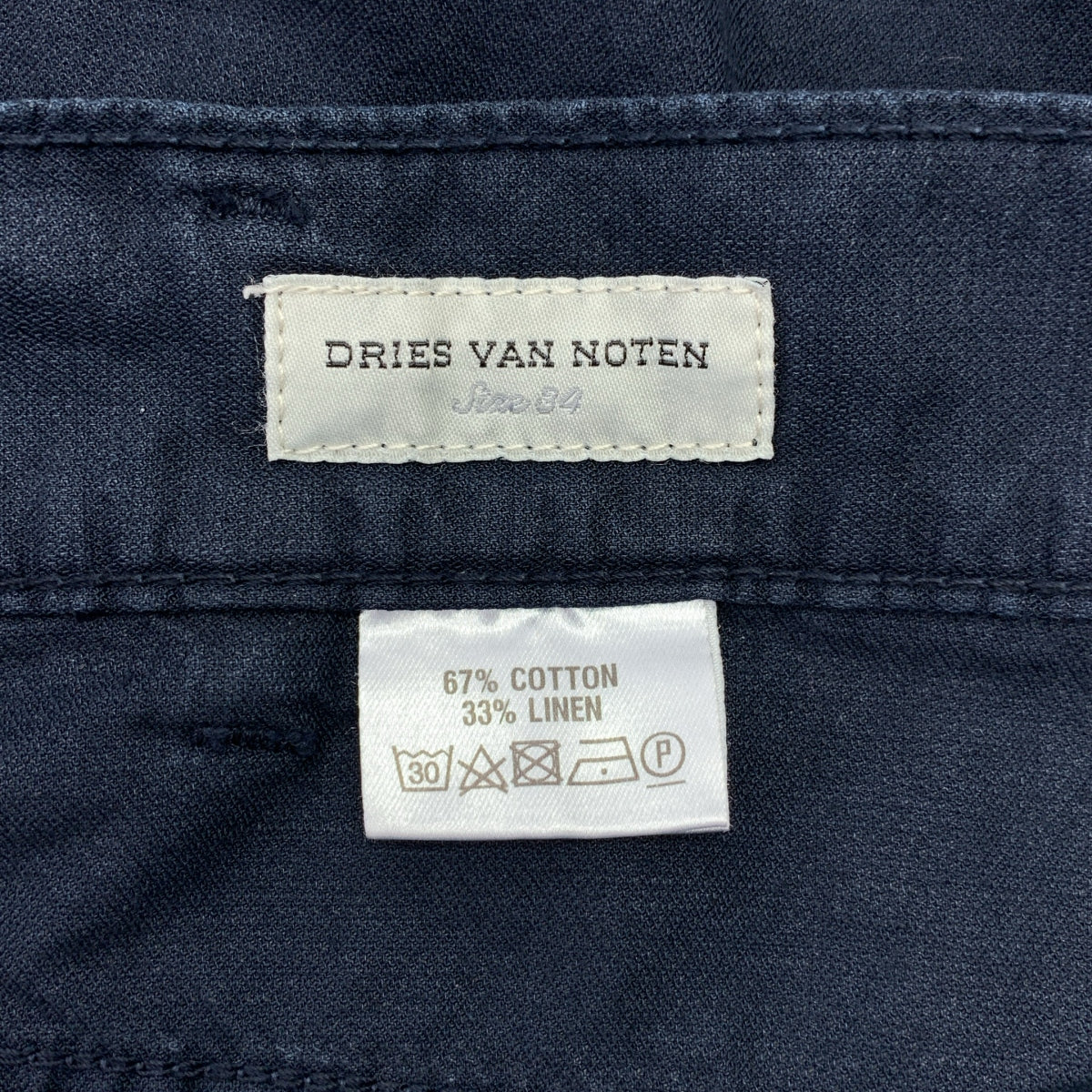DRIES VAN NOTEN / ドリスヴァンノッテン | コットン リネン ワイドパンツ | 34 | レディース