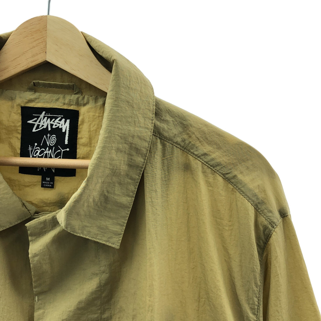 STUSSY / ステューシー | ナイロン バックロゴ ステンカラー オーバーコート | M | ベージュ | メンズ