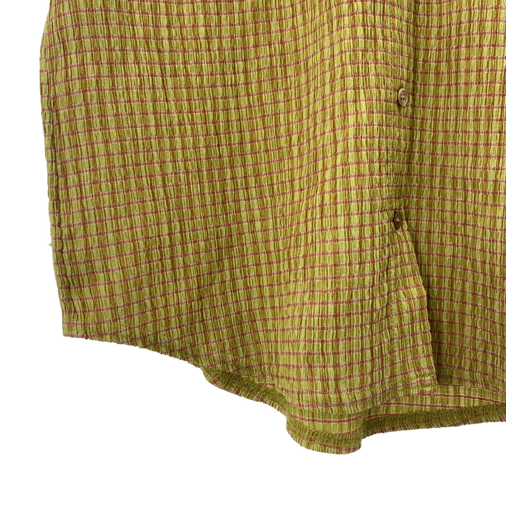 Steven Alan | 縐紗格紋襯衫與罩衫套裝，含襯裡開衩半裙 | S 碼 | 女裝