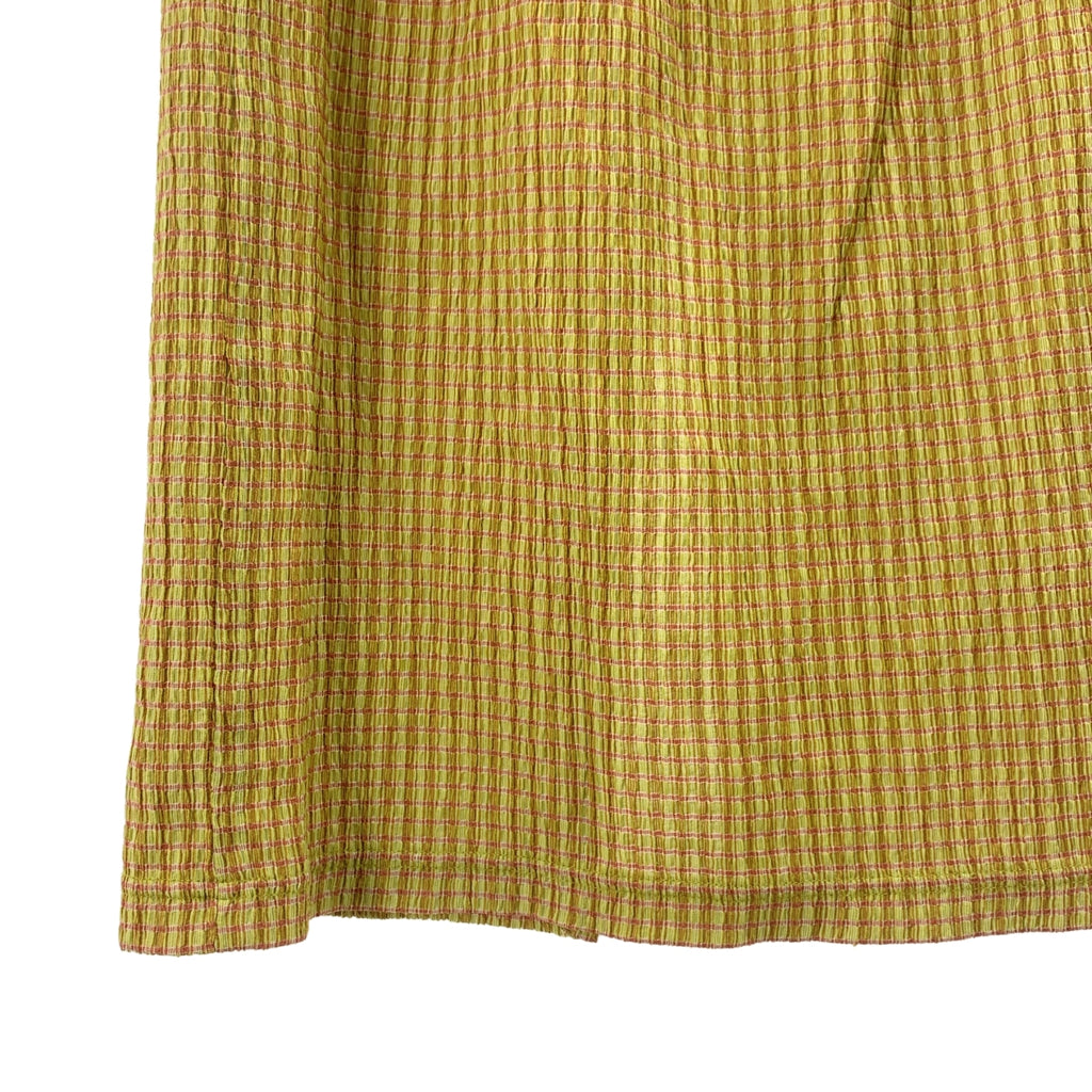 Steven Alan | 縐紗格紋襯衫與罩衫套裝，含襯裡開衩半裙 | S 碼 | 女裝